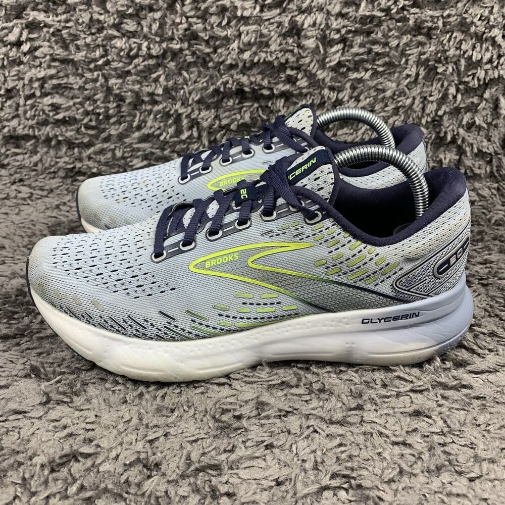 Brooks Glycerin 20 Womens Size 10 B Blue Gray White Athletic Running Sneakers